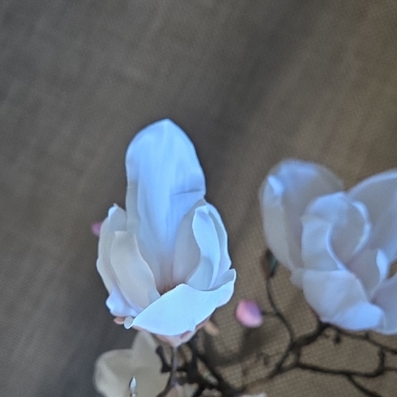 Faux white and pink Magnolia Spray - Picture 6 of 7